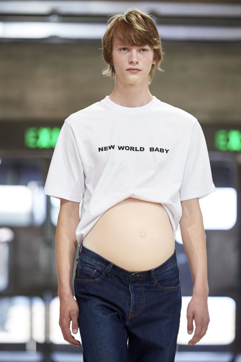 pregnant male models and new world babies
